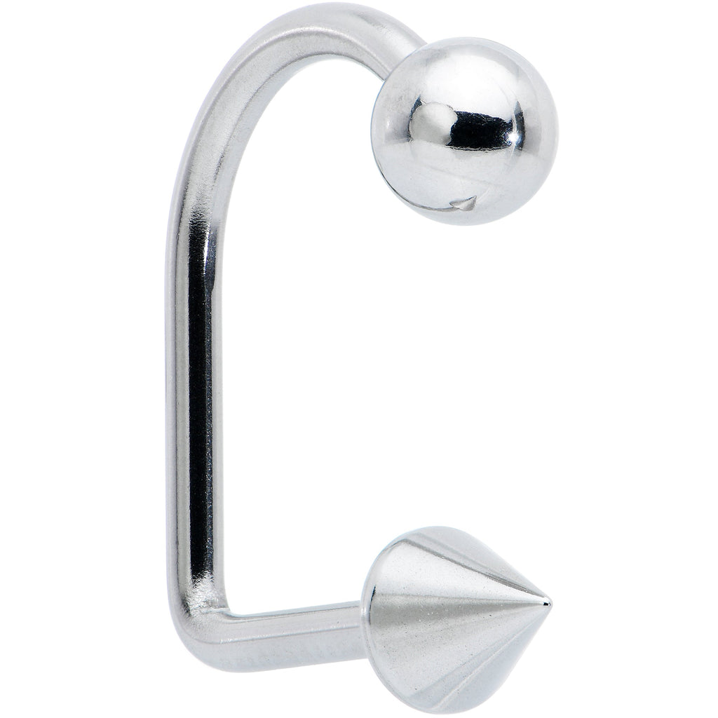 Labret con púa esférica LIPPYLOOP de acero inoxidable 14G
