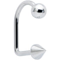 Labret con púa esférica LIPPYLOOP de acero inoxidable 14G