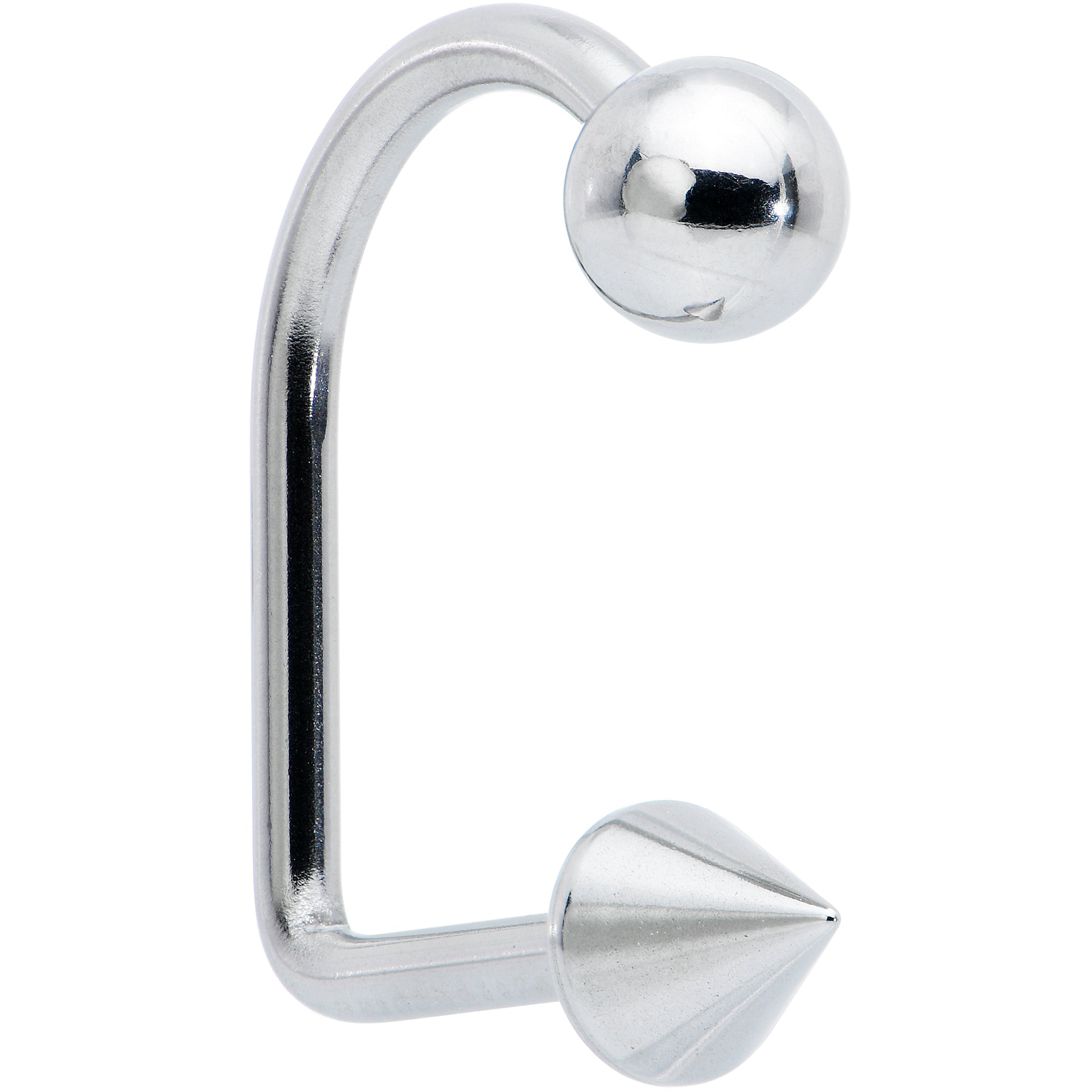 Labret con púa esférica LIPPYLOOP de acero inoxidable 14G