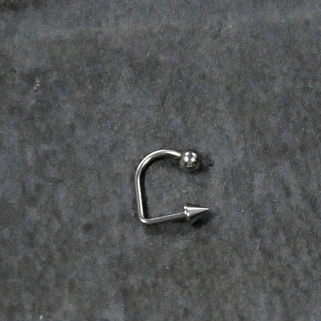 Labret con púa esférica LIPPYLOOP de acero inoxidable 14G