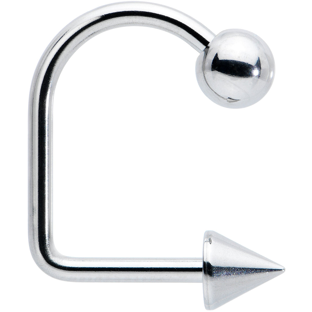 Labret con púa esférica LIPPYLOOP de acero inoxidable 14G