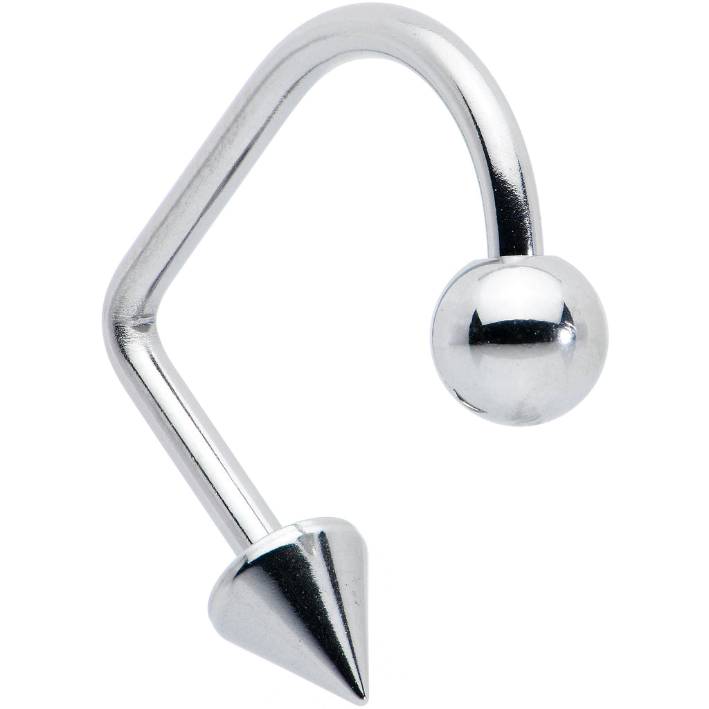 Labret con púa esférica LIPPYLOOP de acero inoxidable 14G