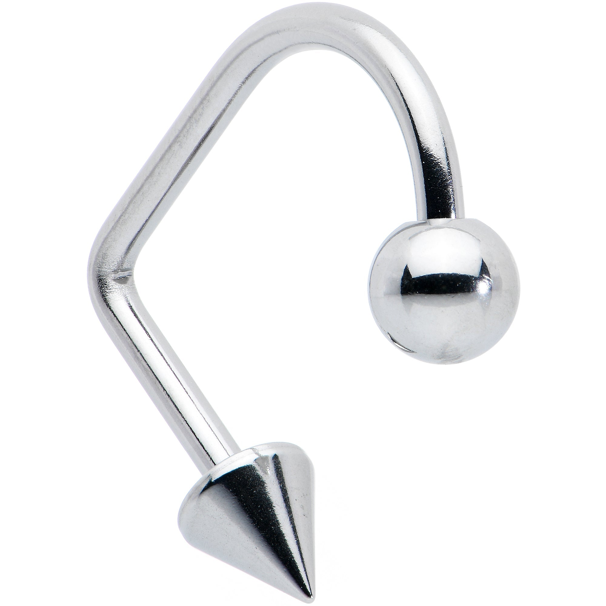 Labret con púa esférica LIPPYLOOP de acero inoxidable 14G