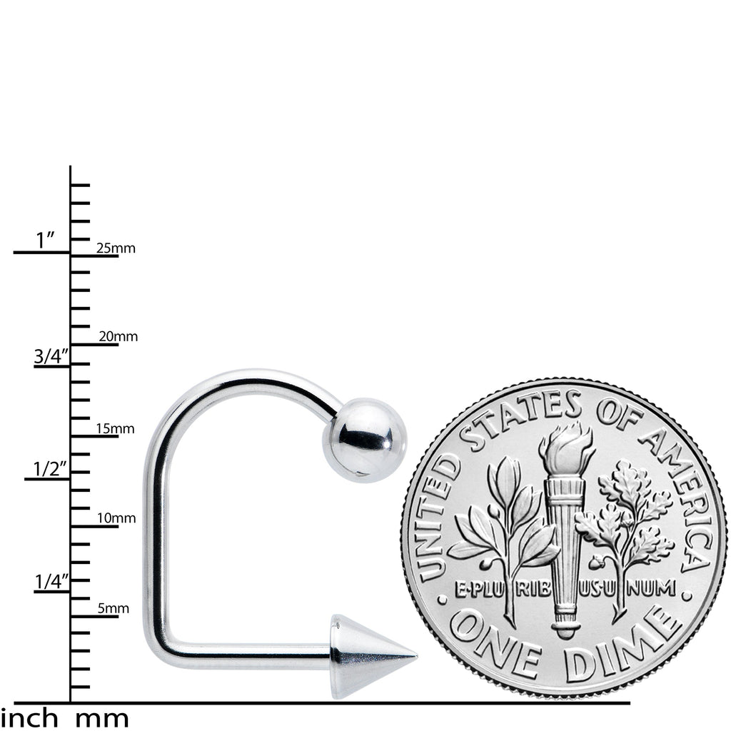 Labret con púa esférica LIPPYLOOP de acero inoxidable 14G