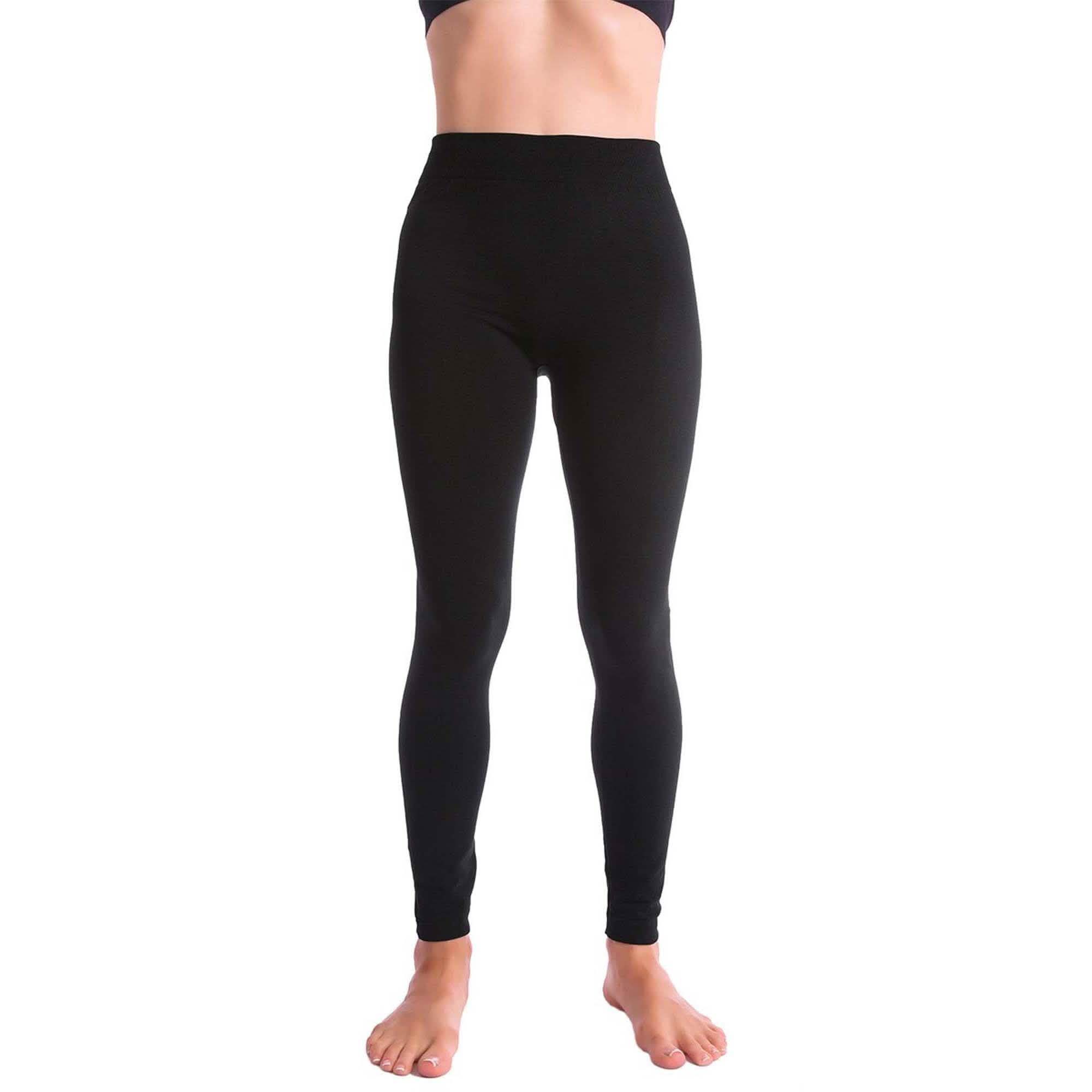 Paquete de 5: Leggings forrados de felpa de primera calidad para mujer