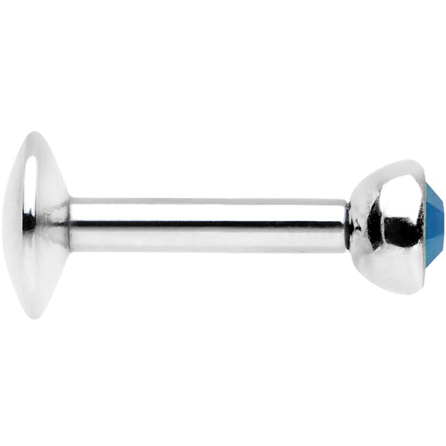 1/4 Stainless Steel 3mm Blue Opalite Tragus Cartilage Earring