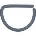 18G 3/8 Grey Matte D Shape Septum Ring