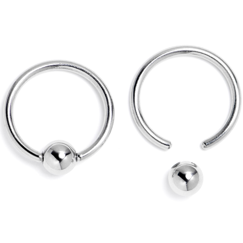 16G 3/8 Aurora Gem Butterfly Ornate BCR Captive Ring Set of 4