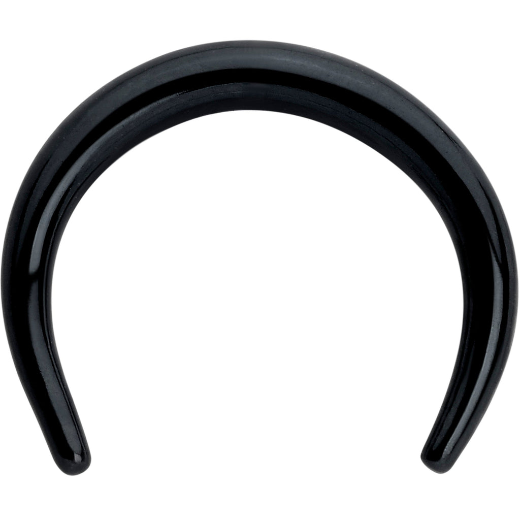 14G 5/16 Black Pincher Crescent Taper