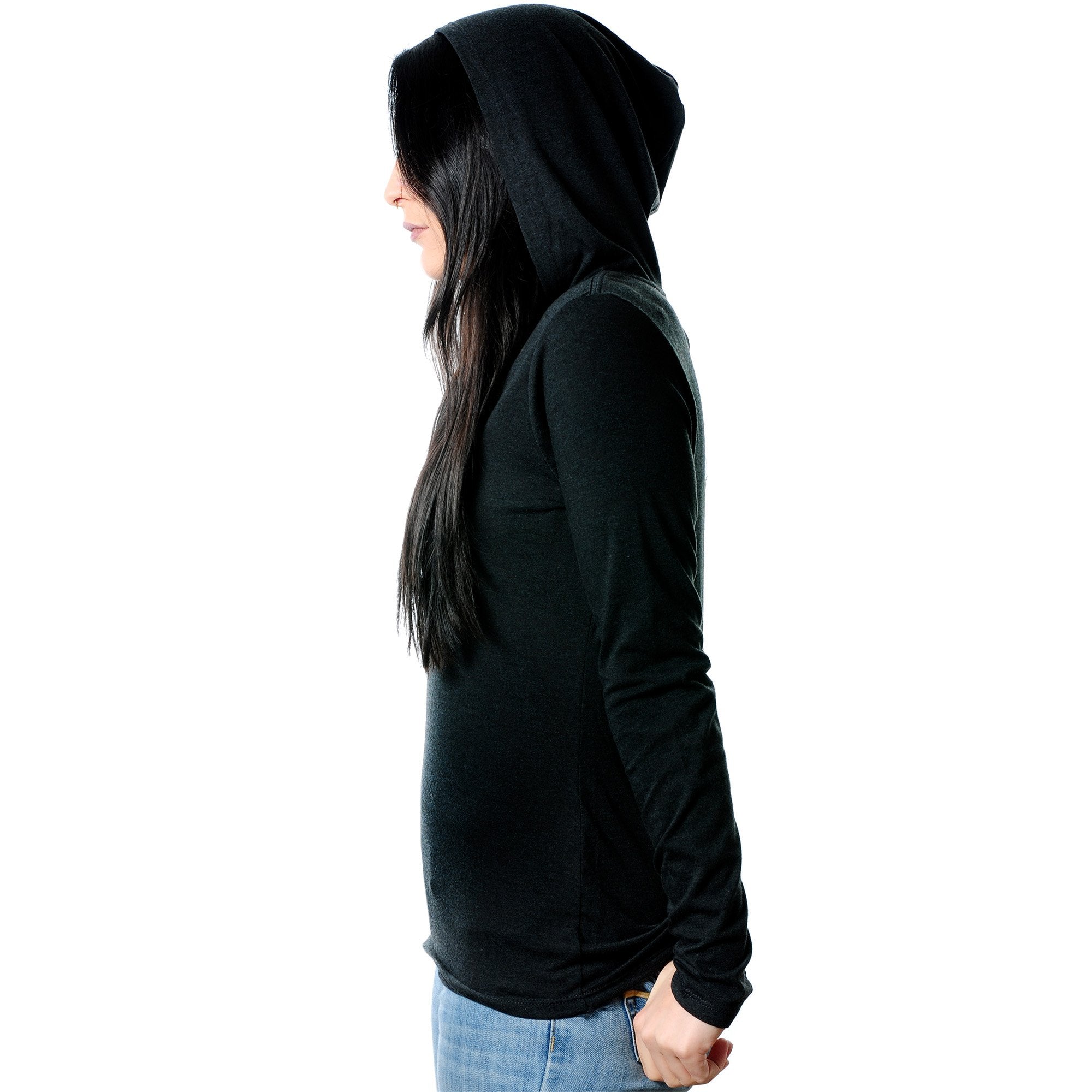 I Love My Piercer Black Tapered Long Sleeve Hoodie