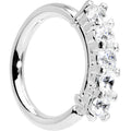 Anillo circular sin fin de 16G 5/16 con quinteto de circonitas transparentes