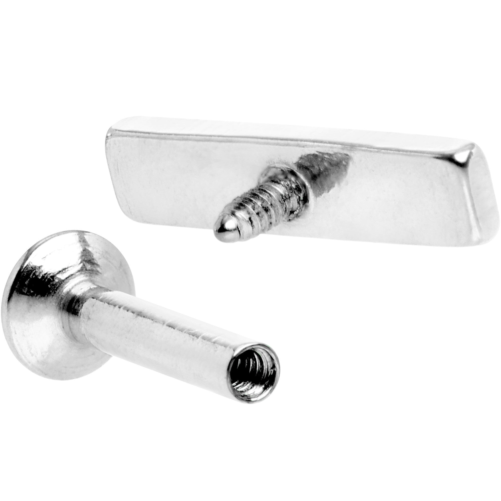 1/4 9mm Acero Rectángulo Roscado Interno Daith Cartílago Tragus