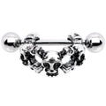 16G 1/2 Gothic Skull Cartilage Cuff