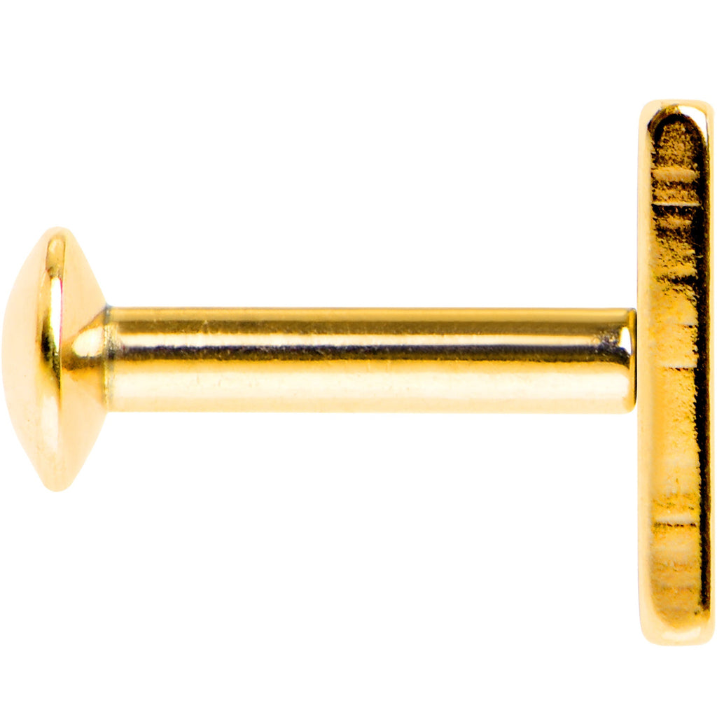 1/4 6mm Oro IP Rectángulo Roscado Interno Daith Cartílago Tragus
