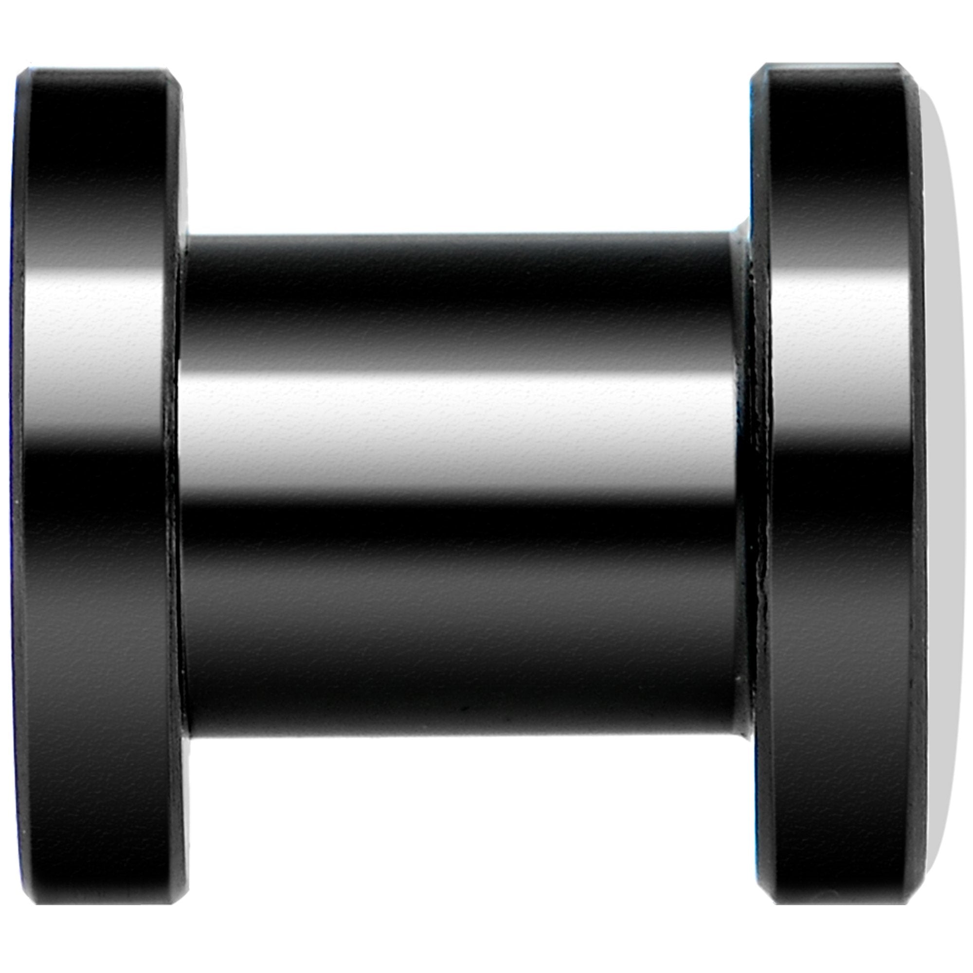 Full Color Owl Black Anodized Screw Fit Plug Set 2G