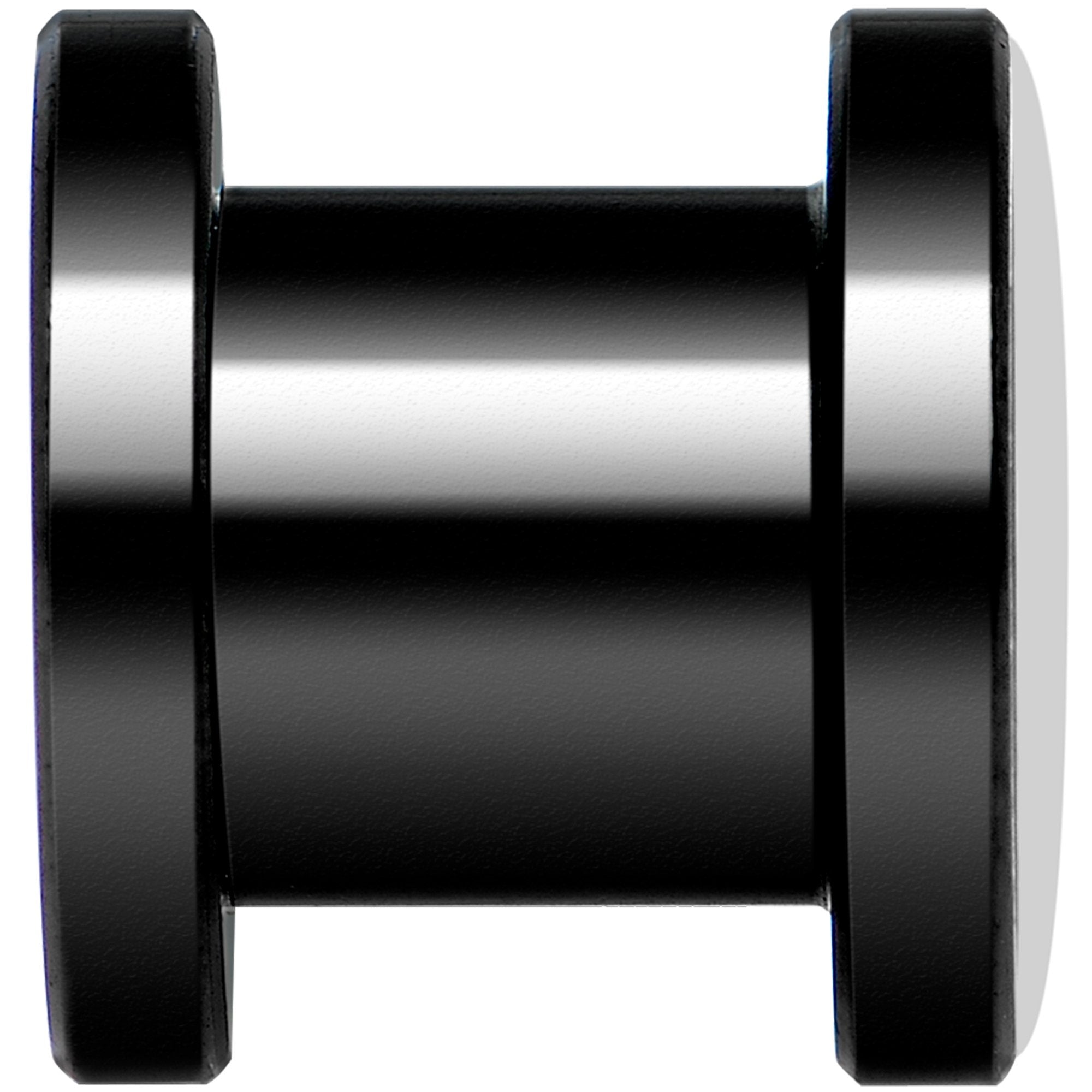 Pink Teal Tribal Print Black Anodized Screw Fit Plug Set 0G